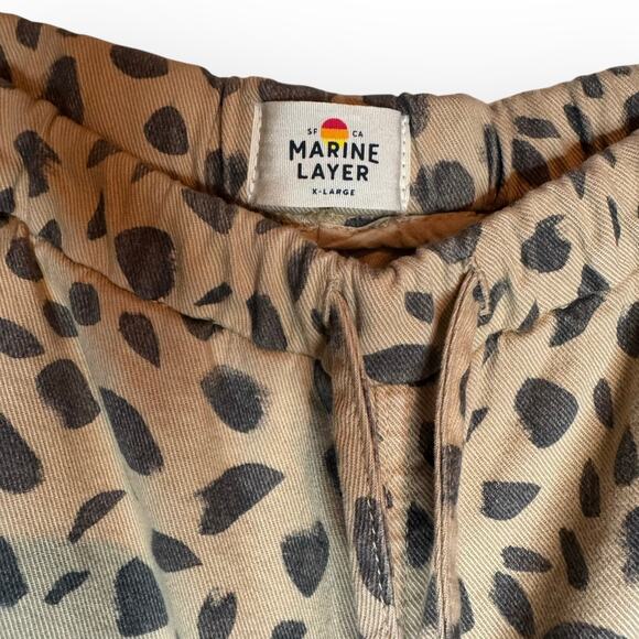 NWT Women's Marine Layer Denim Drawstring Pant Animal Print Size XL - Picture 8 of 13